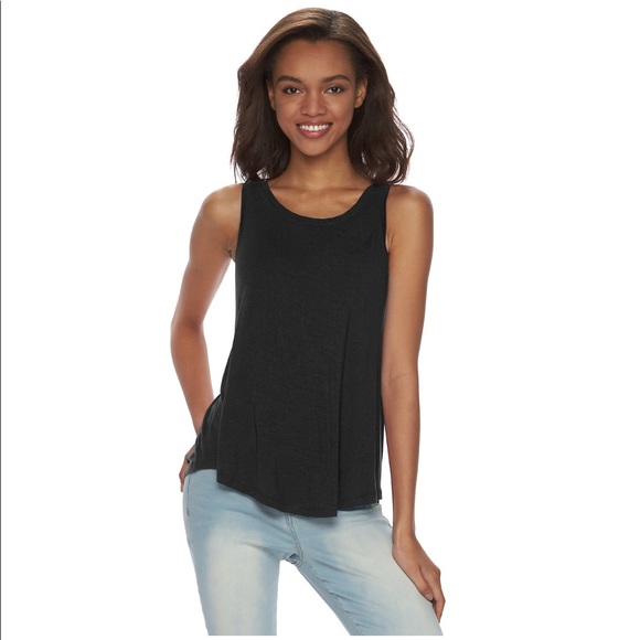 Mudd Tops | Juniors Mudd Black Racer Black Tank Top | Poshmark